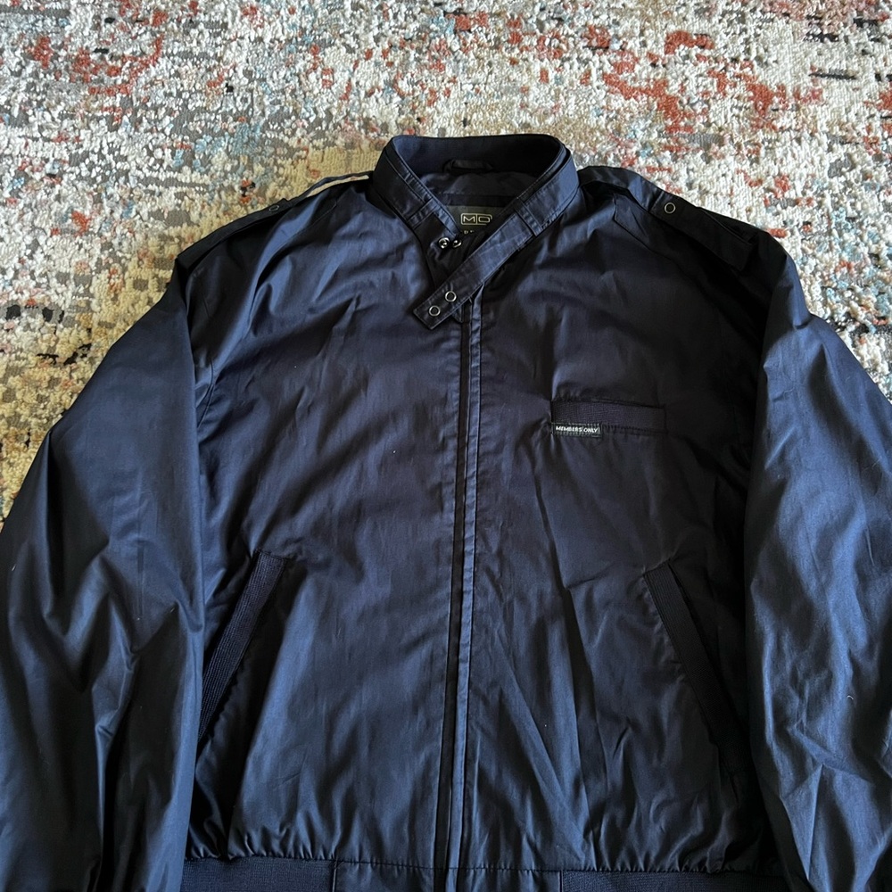 Members Only Navy Windbreaker Jacket